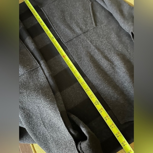 Eileen Fisher Cape Wrap Size M Outerwear Charcoal Black Merino Wool Reversible - Picture 13 of 13